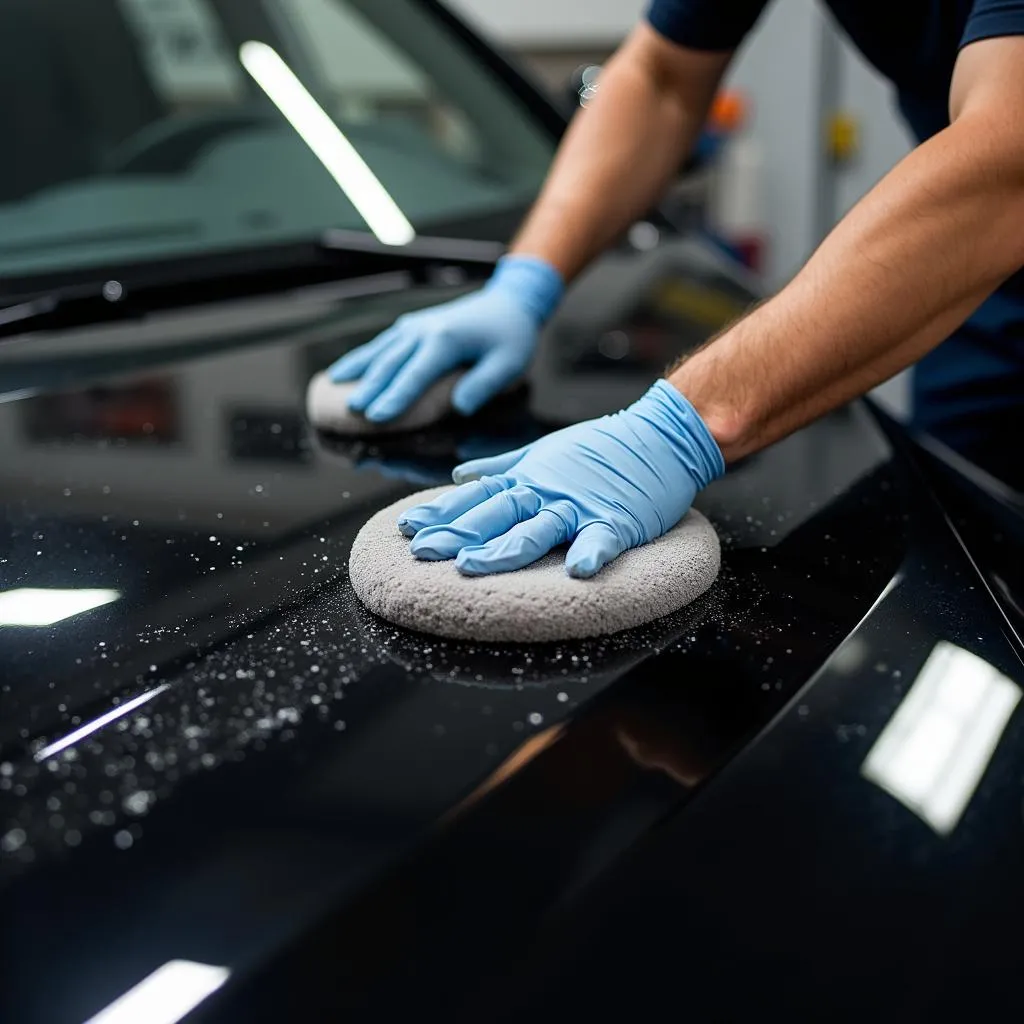 Professional car detailing for a showroom shine