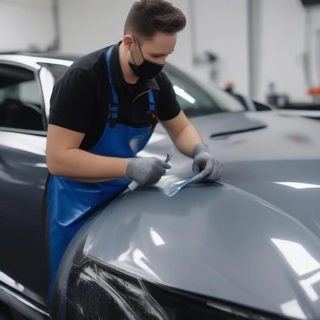 Professional car paint protection film installation by experts at Tech Car USA