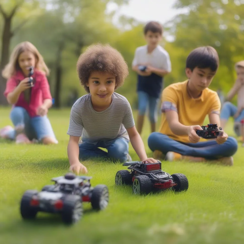 remote-controlled car in park