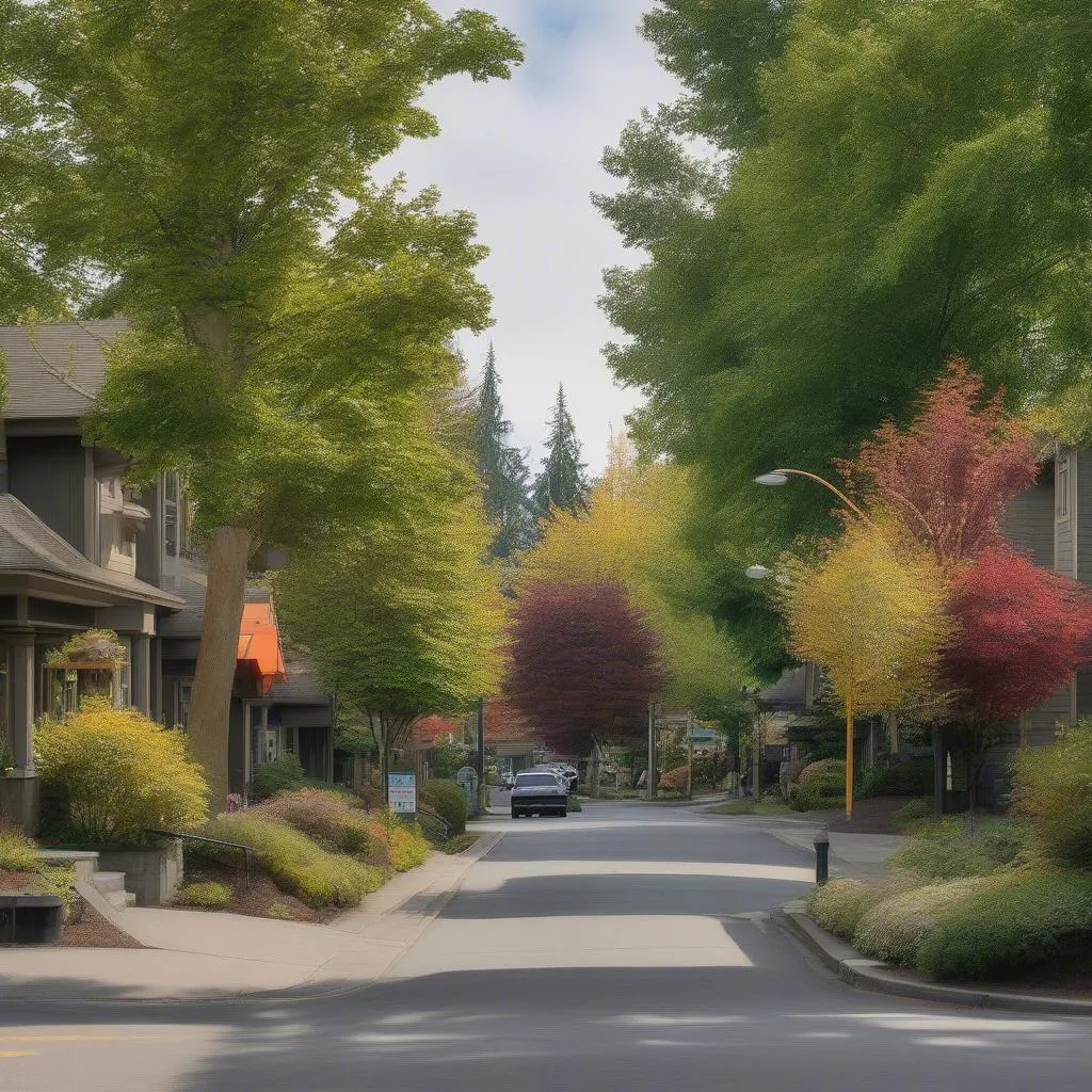 street in Redmond Washington