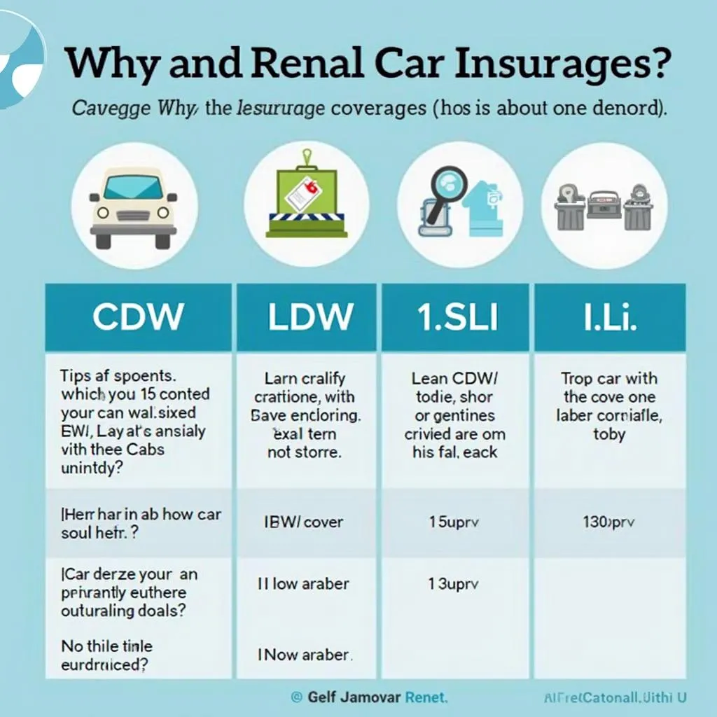 Car rental insurance options and coverage