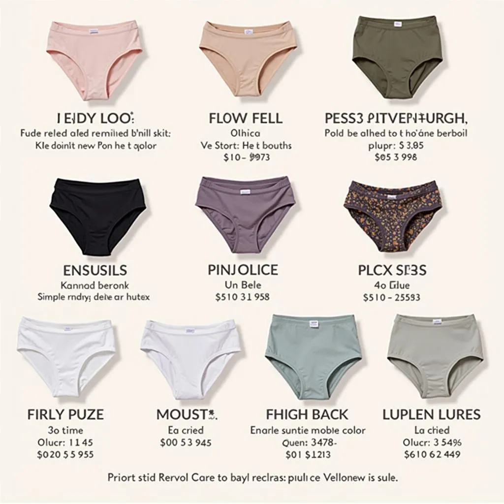 Different Styles of Revol Cares Period Underwear