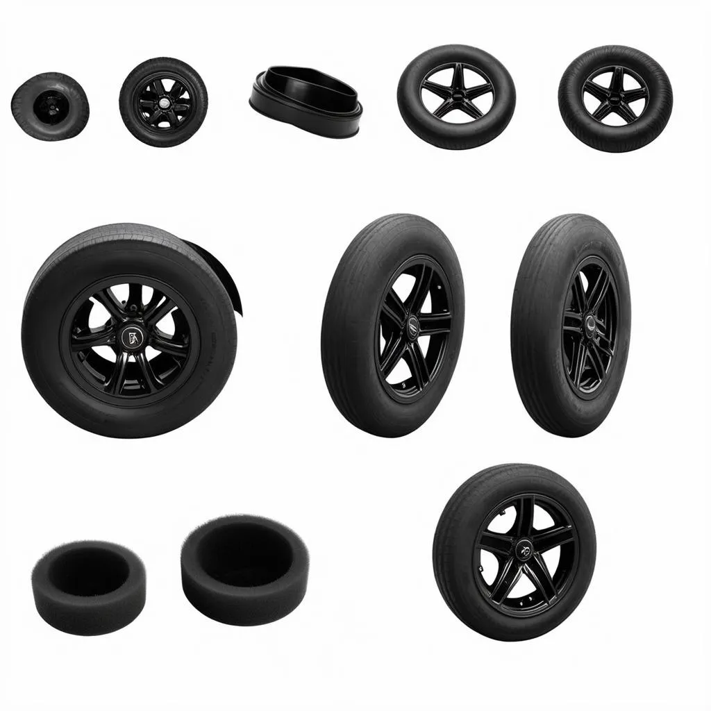 Different types of ride-on car wheels