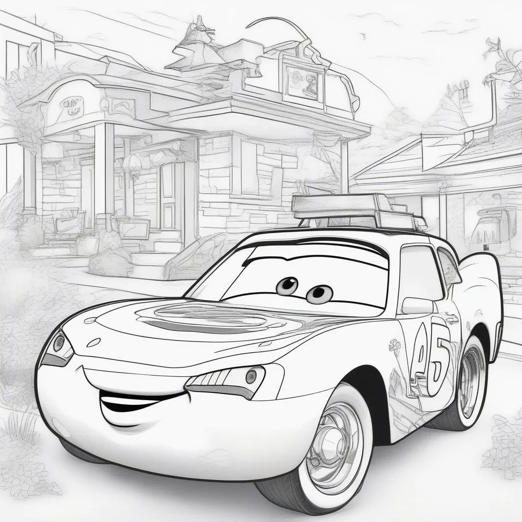 Sally Cars Coloring Pages Free Printable