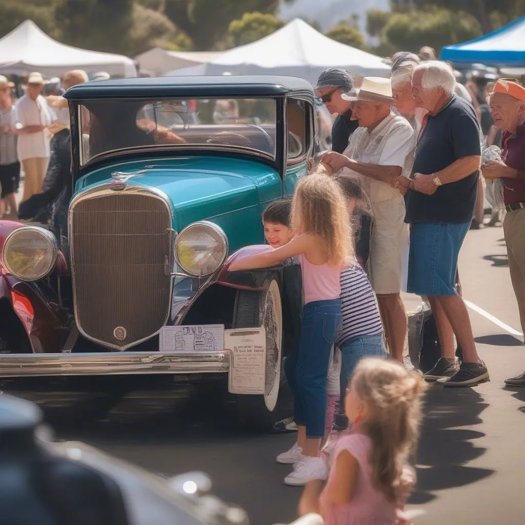 Attendees at Santa Barbara Car Show