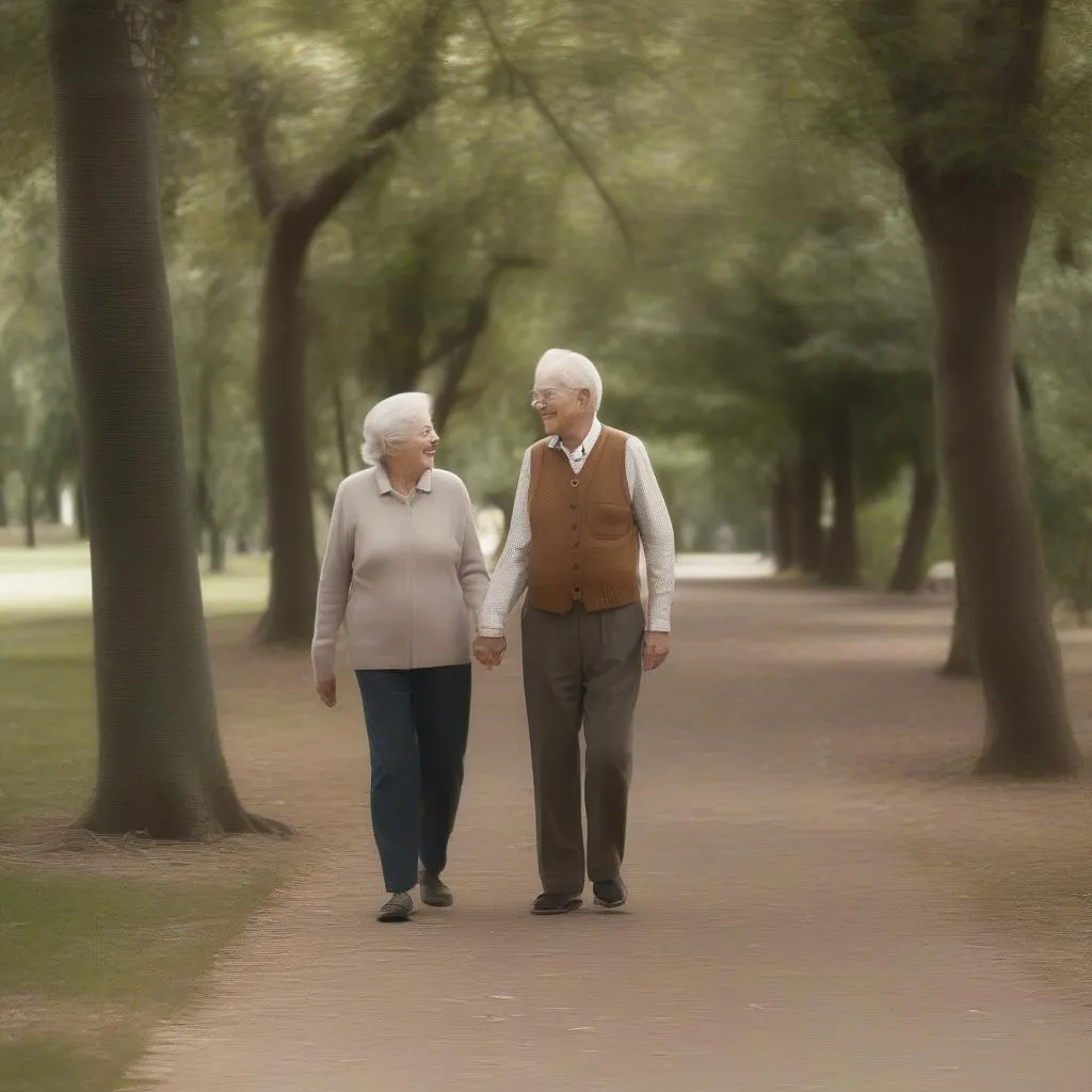 Senior Couple Walking