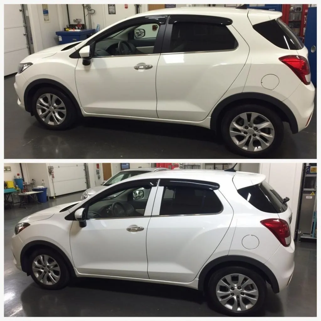 Shiny car in showroom