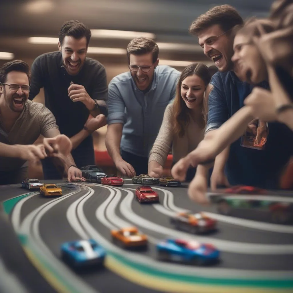 Slot Car Race with Friends