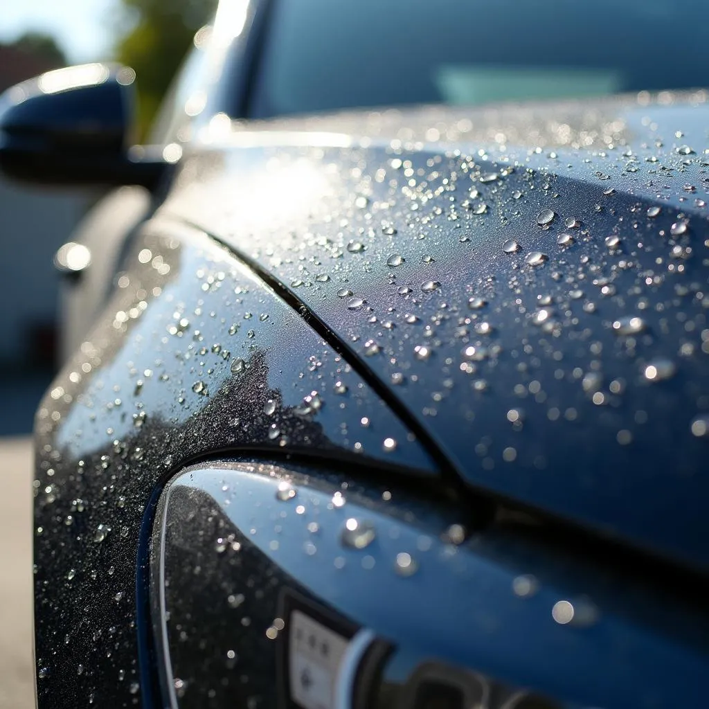 Sparkling clean car after a car wash