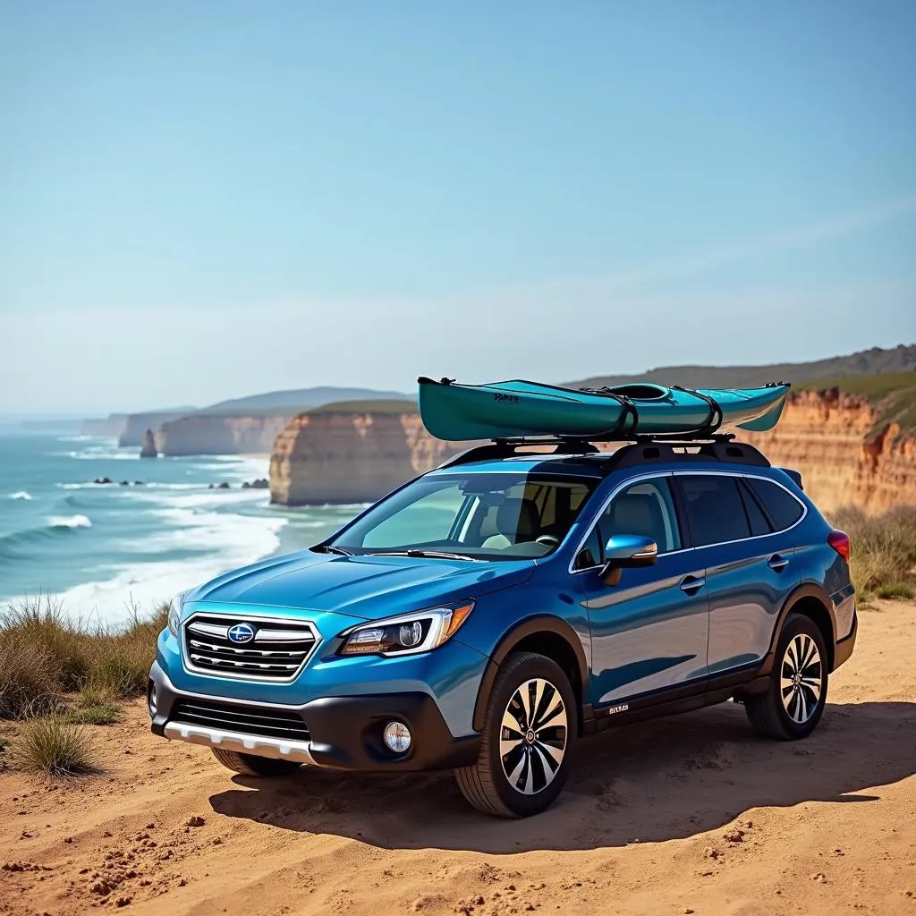 Subaru Outback parked near the beach