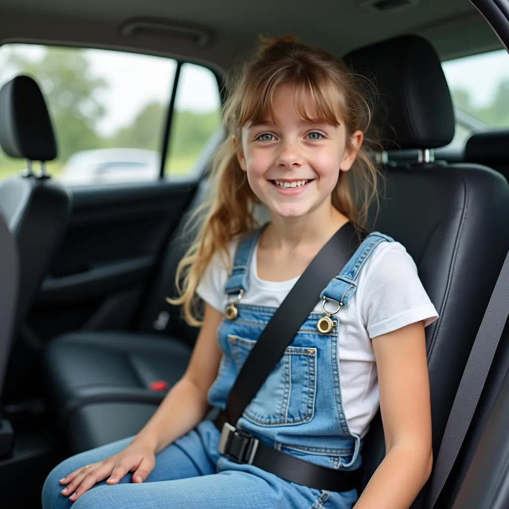 Teenager Wearing Seat Belt Correctly