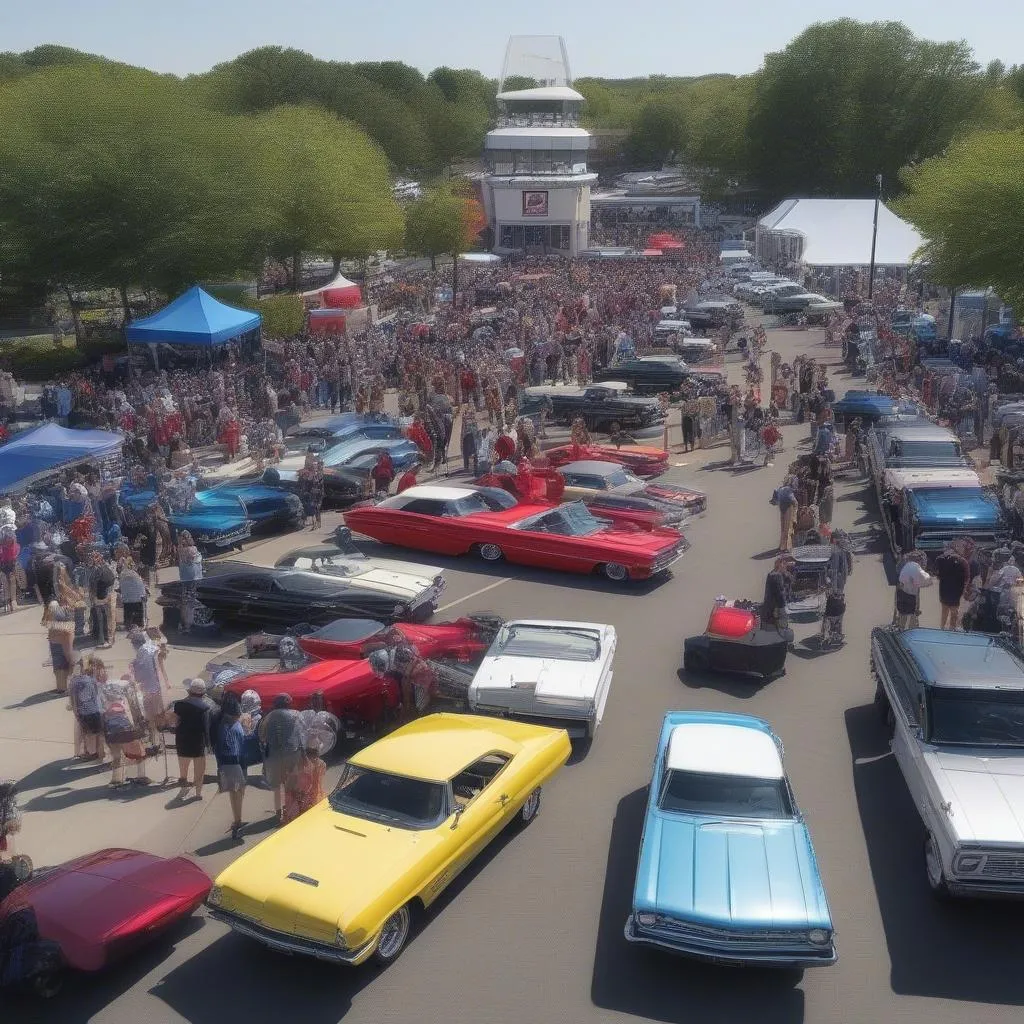 Tower Car Show Crowd