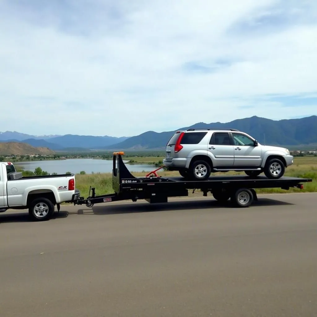 Towing a Car from Horsetooth Reservoir