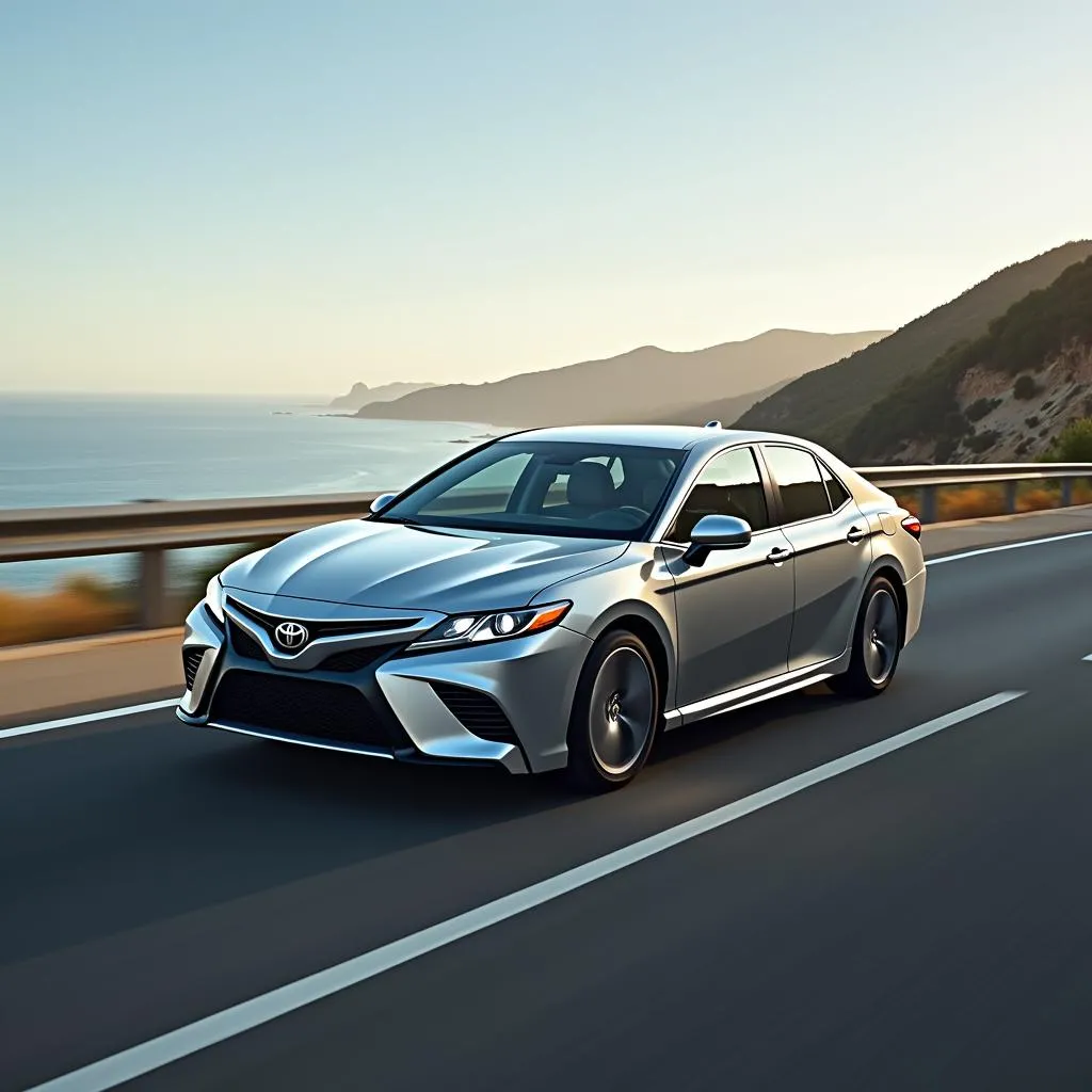 Toyota Camry Driving on California Highway 