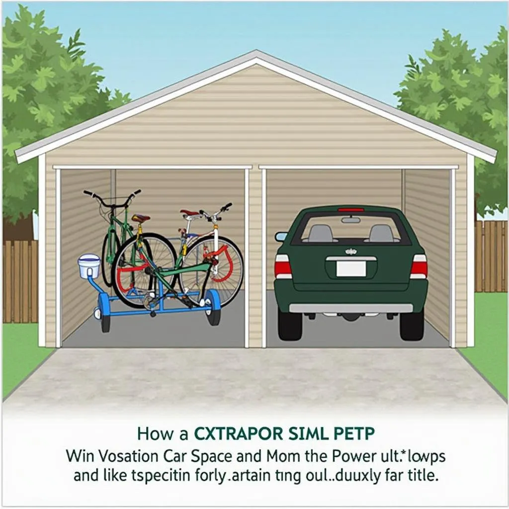 Two-car garage carport for storage