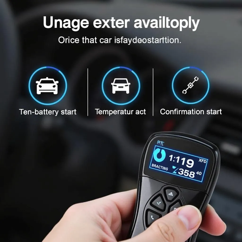 Image of a two-way car starter with LCD screen