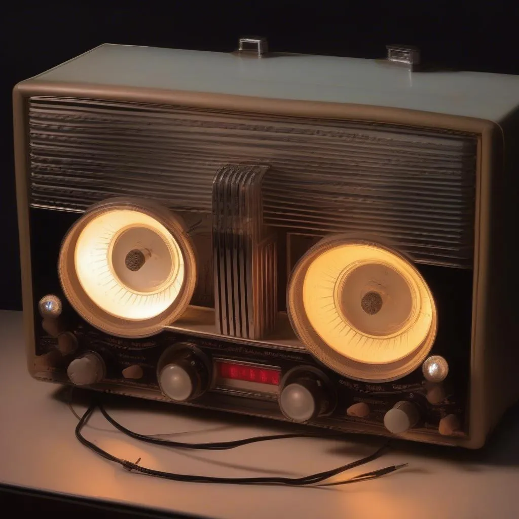 Vintage Car Stereo with Vacuum Tube