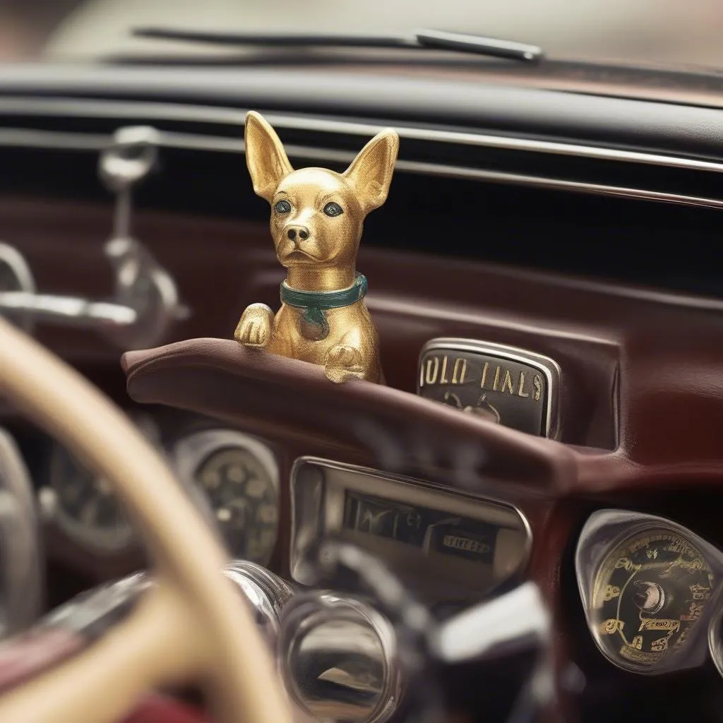 Classic Car Dashboard Dog Figurine