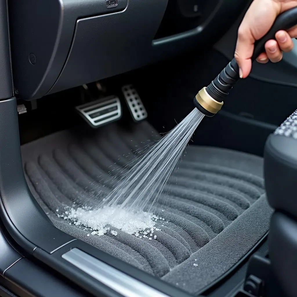 Washing Car Floor Mat