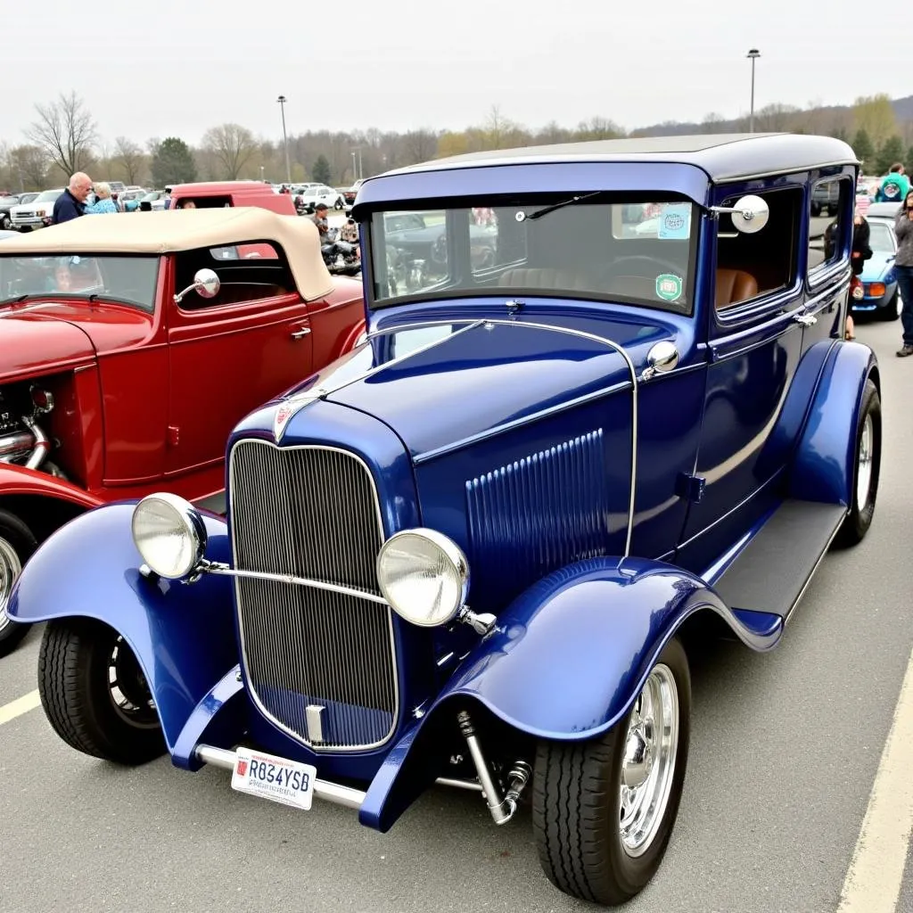 Hot Rods on Display at the Winchester Street Rod Association Car Show