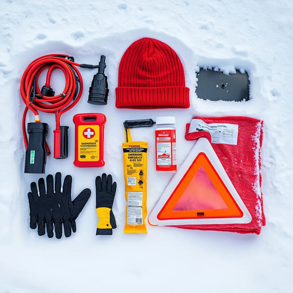 Essential items for a winter car emergency kit