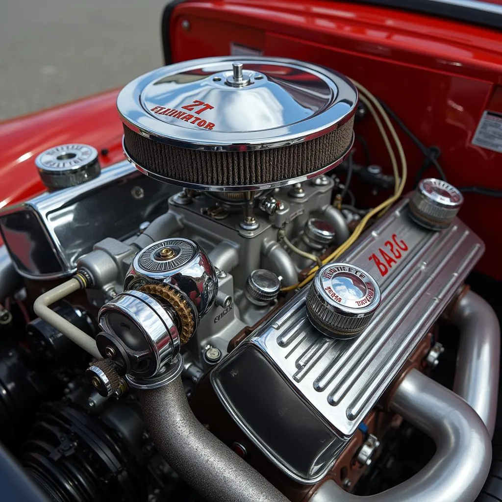 ZZ Top Eliminator car engine close-up