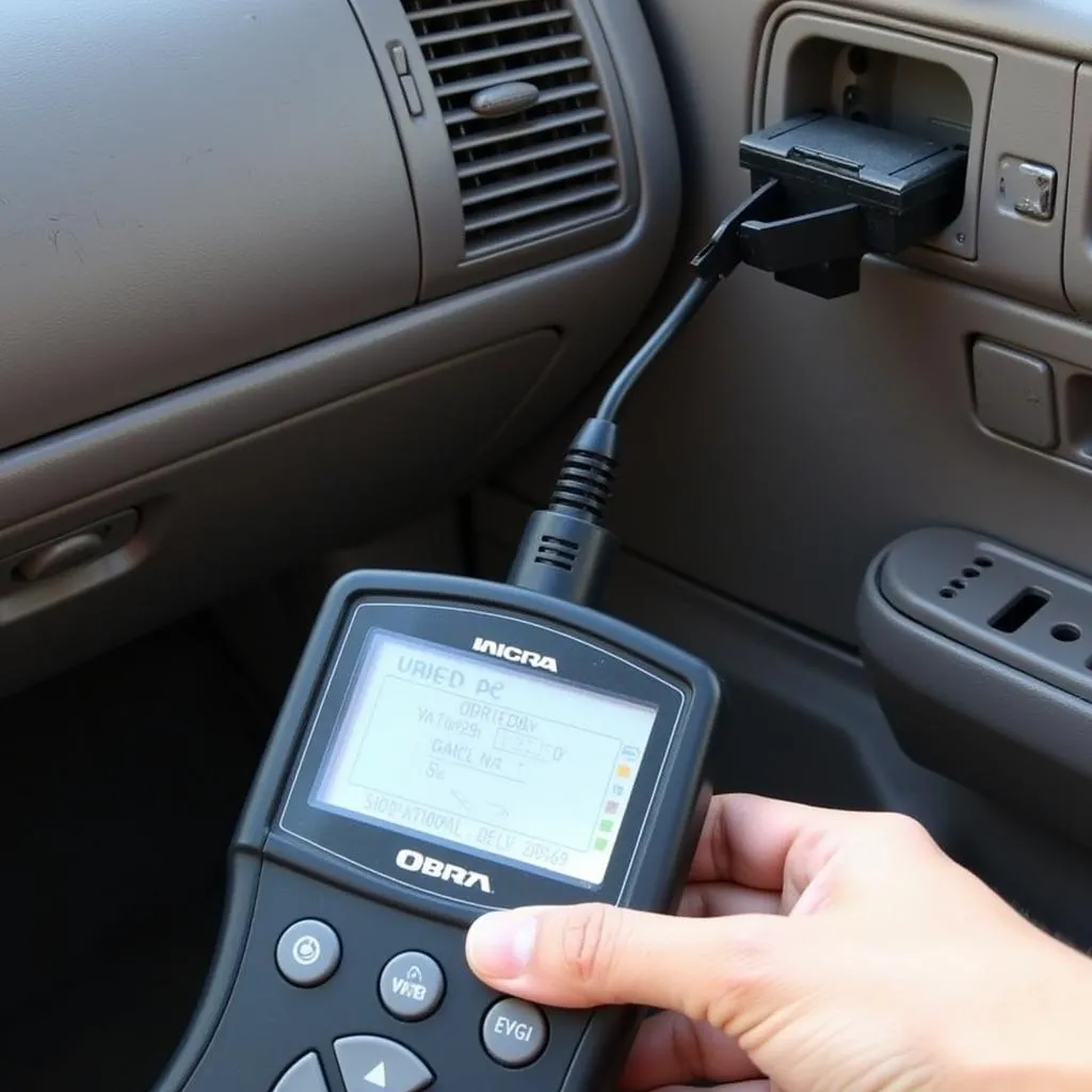 OBD-II Scanner Connected to 1996 Impala