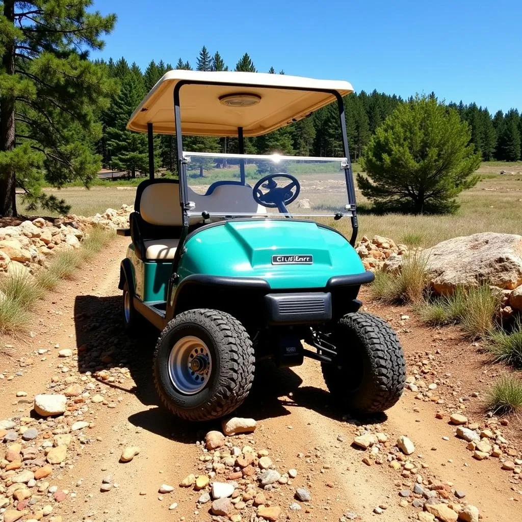 2000 Club Car DS with Lift Kit on Rough Terrain