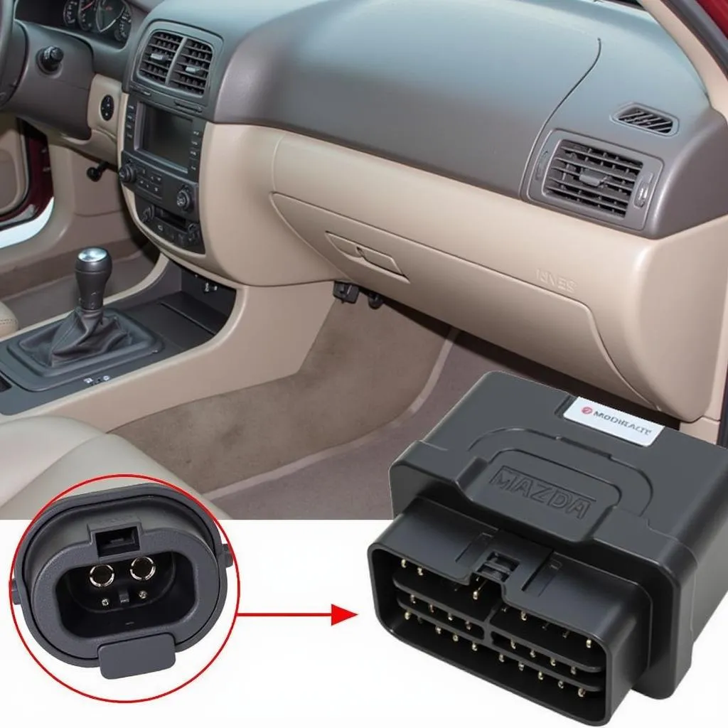 2000 Mazda 626 OBD Connector Location