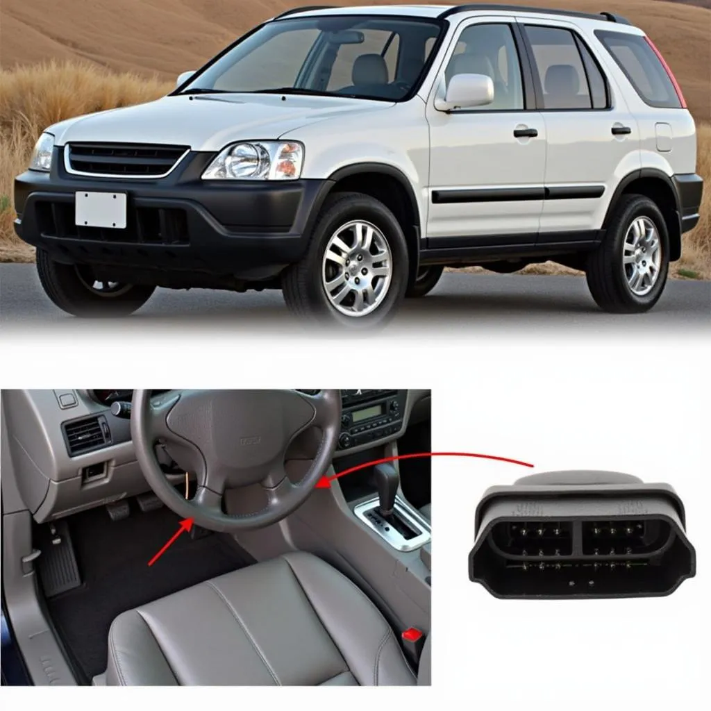 OBD-II Port Location in a 2002 Honda CR-V