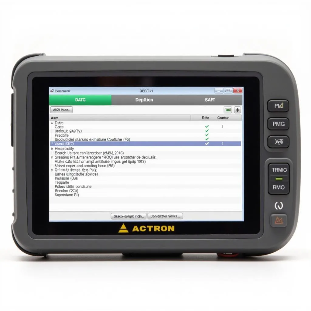 Actron CP9185 Elite Autoscanner displaying code definitions