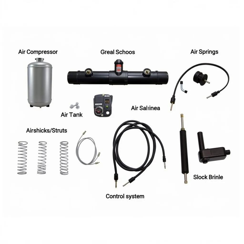 Adjustable air shock components