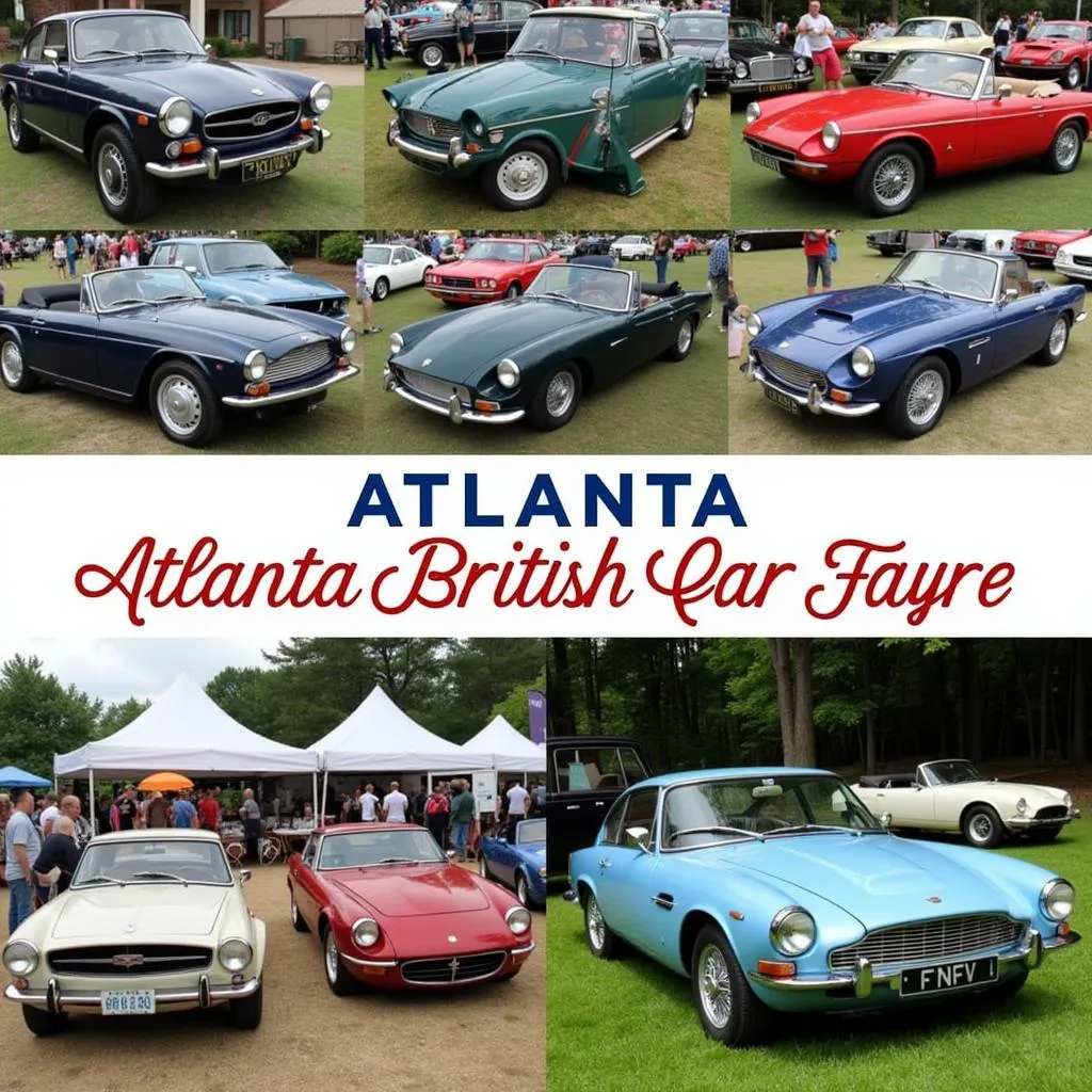 A stunning display of British cars at the Atlanta British Car Fayre