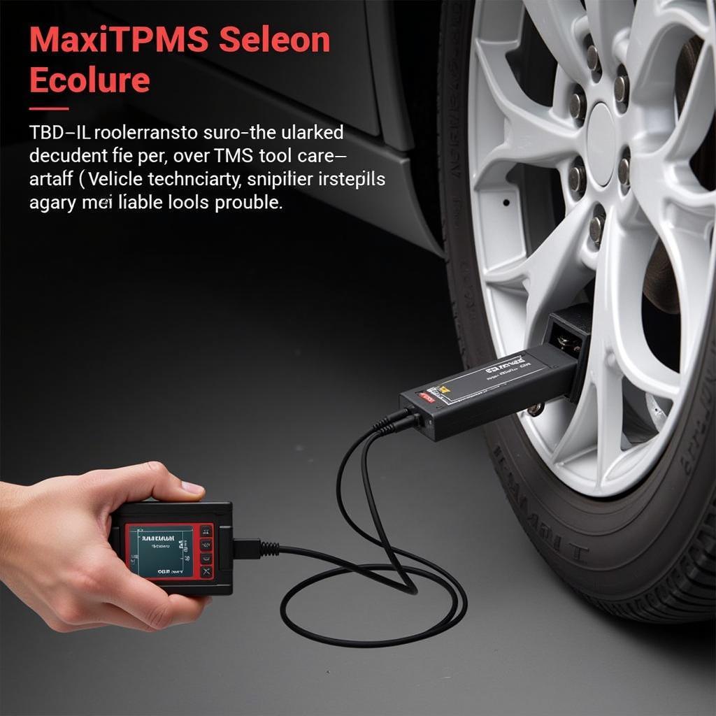 Autel MaxiTPMS TS508 OBD Cord connected to a European vehicle's OBD-II port