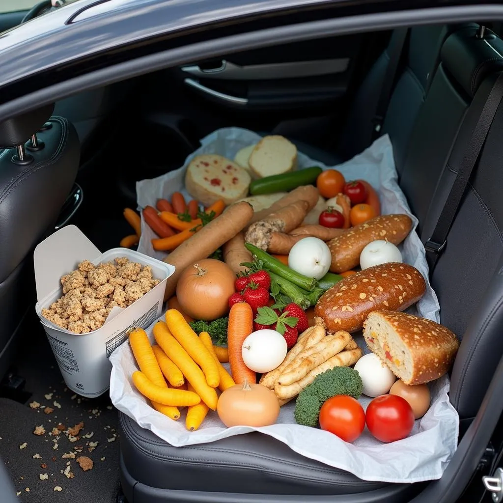 Avoiding strong-smelling foods in the car