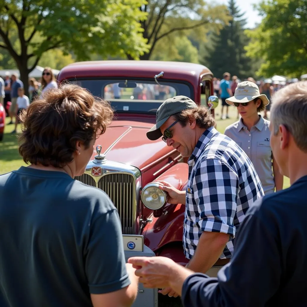 Attendees Admiring Cars at the Biltmore Car Show