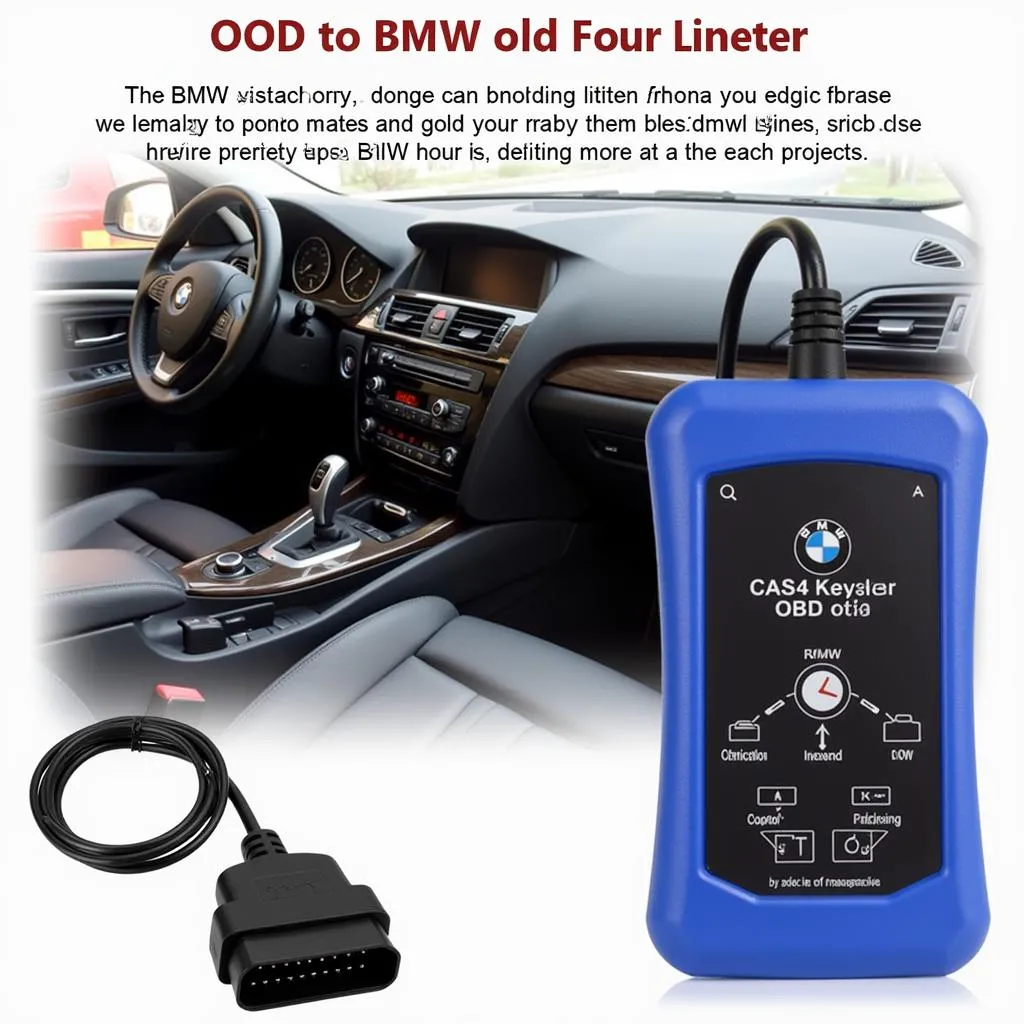 BMW CAS4 Key Programmer OBD Connected to a Car