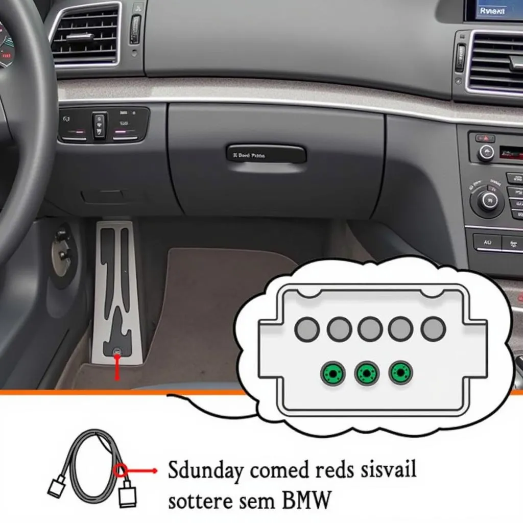 BMW E328d OBD Port Location