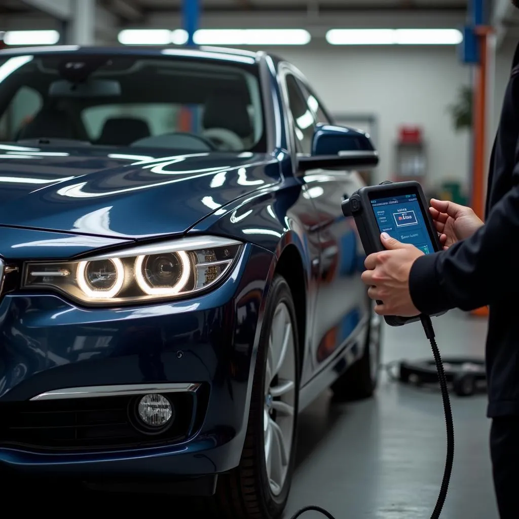 BMW E328d Undergoing Diagnostics