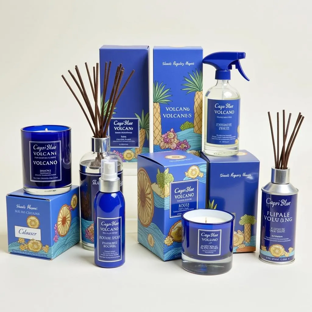 A collection of Capri Blue Volcano products