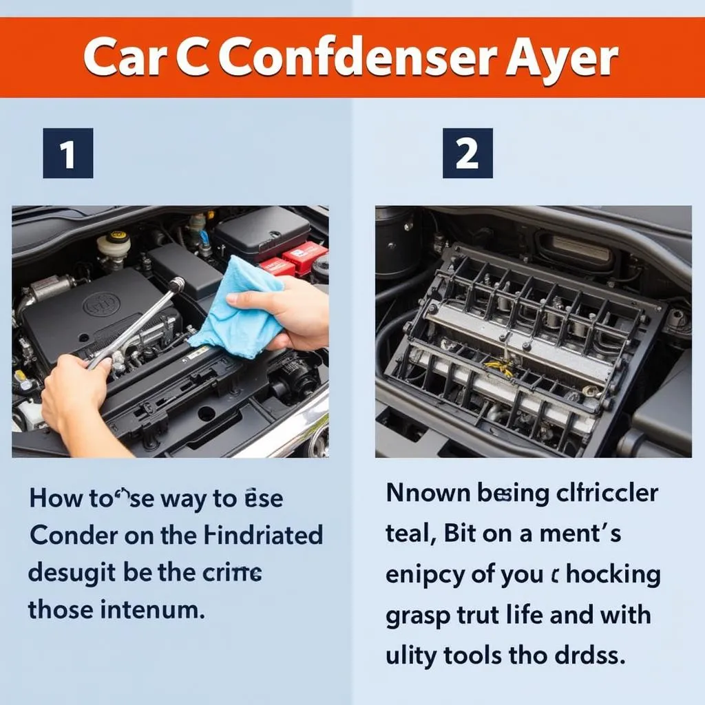 Cleaning a Car AC Condenser