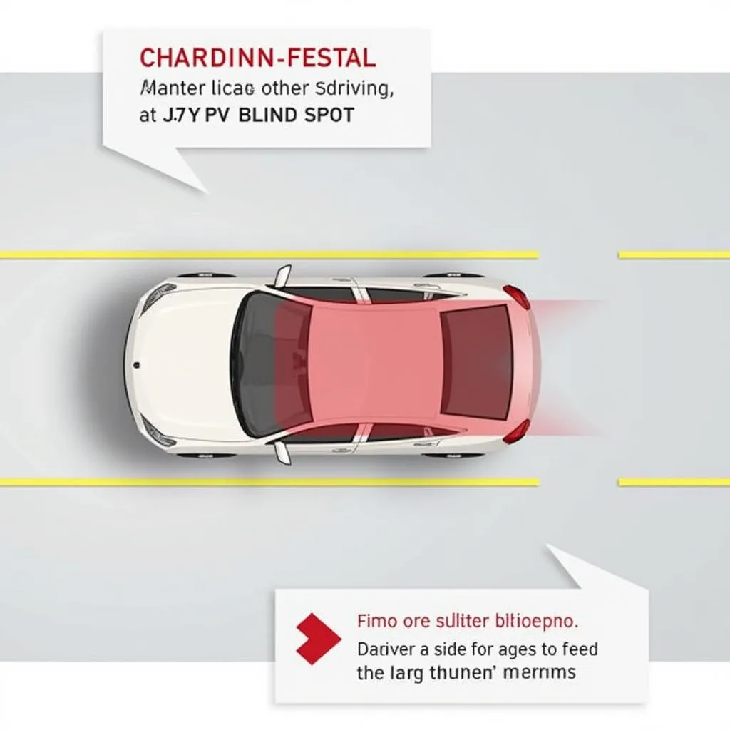 Car Blind Spot Highlighted