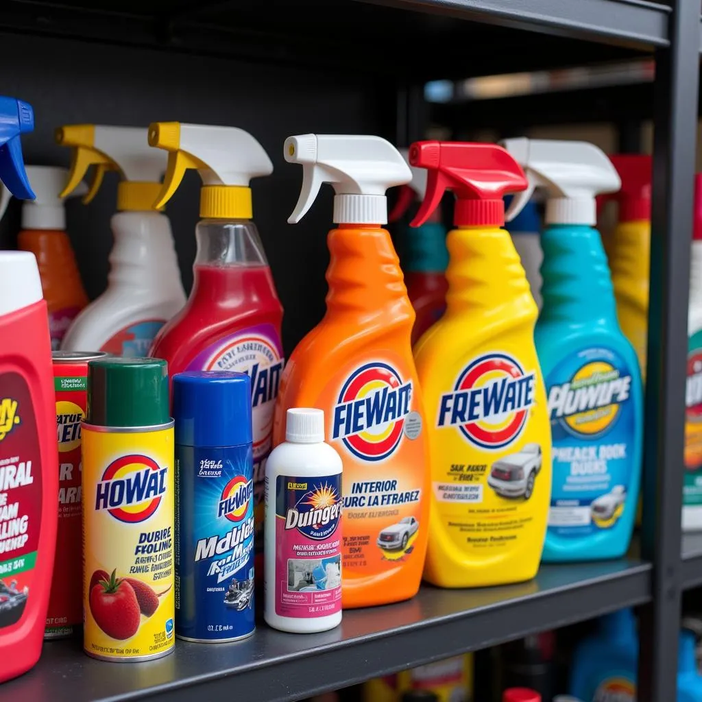 Variety of Car Cleaning Products