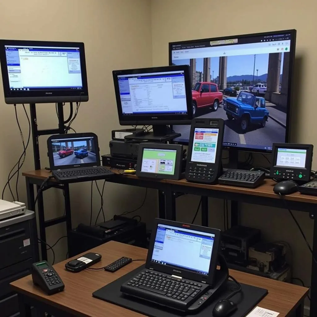  An array of advanced diagnostic tools at Roswell Transmission and Car Care Inc.