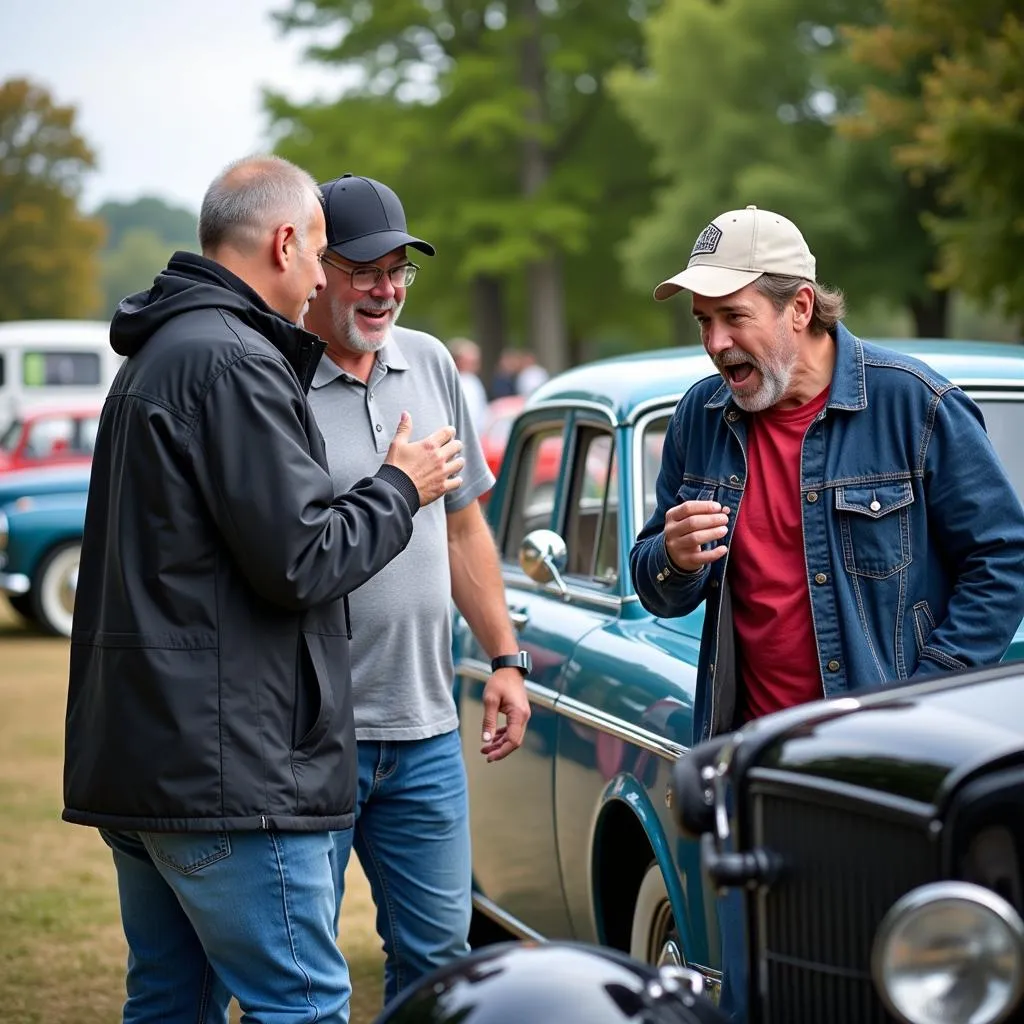 Car Enthusiasts at a Lancaster Car Show