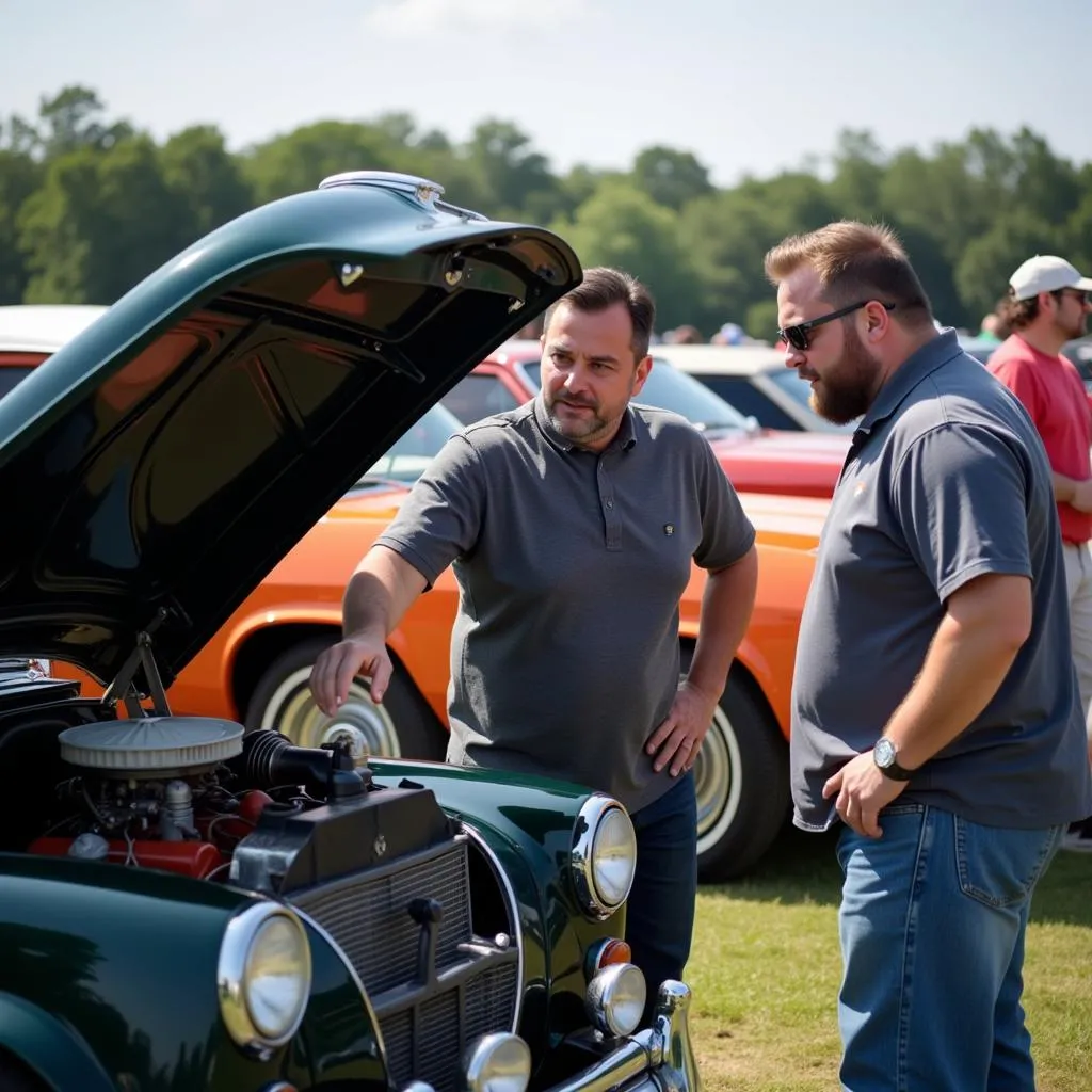 Car Enthusiasts Chatting