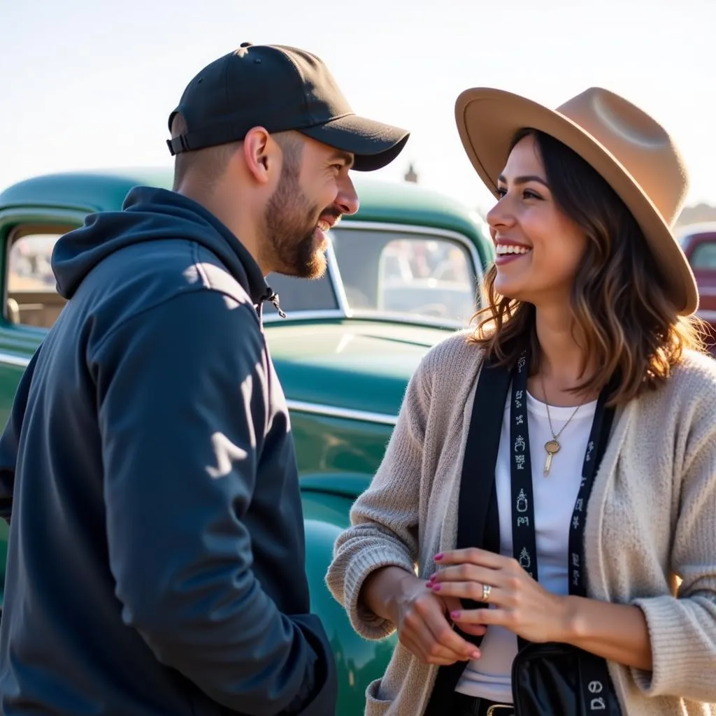 Car Enthusiasts Chatting at Pismo Beach