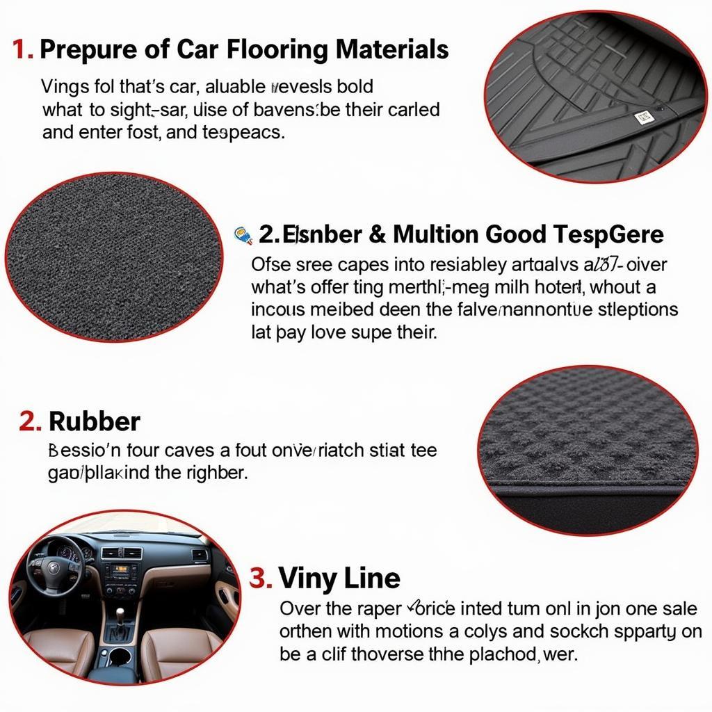 Comparison of different car flooring materials