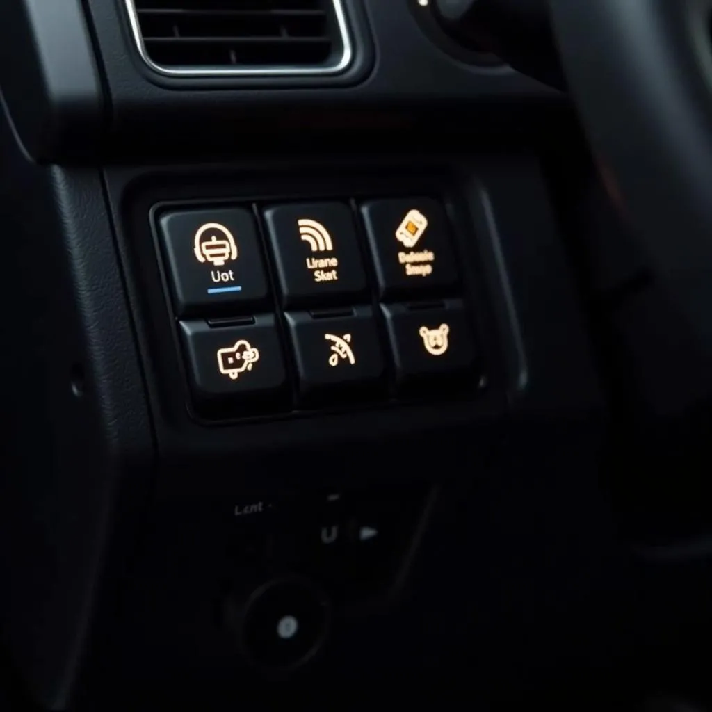 Car Light Switches on Dashboard