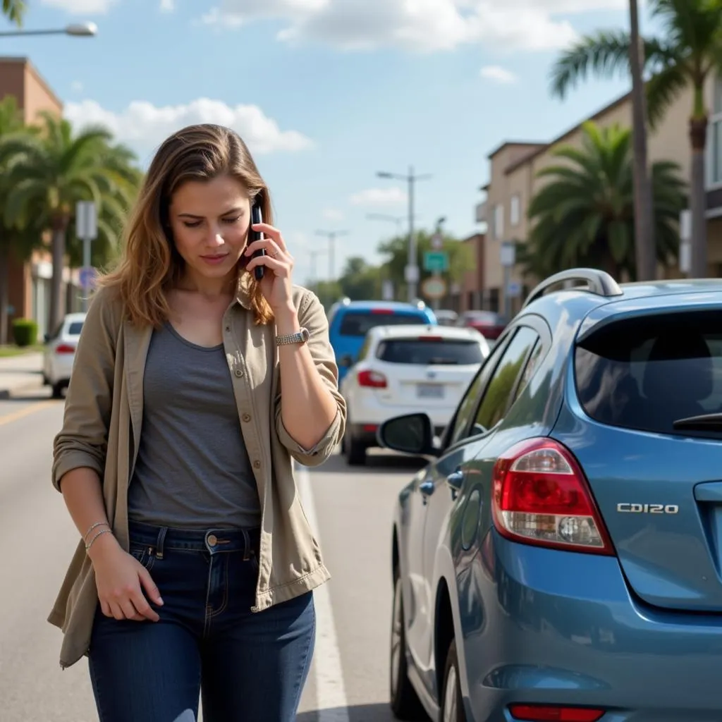 Frustrated driver locked out of car in Tampa